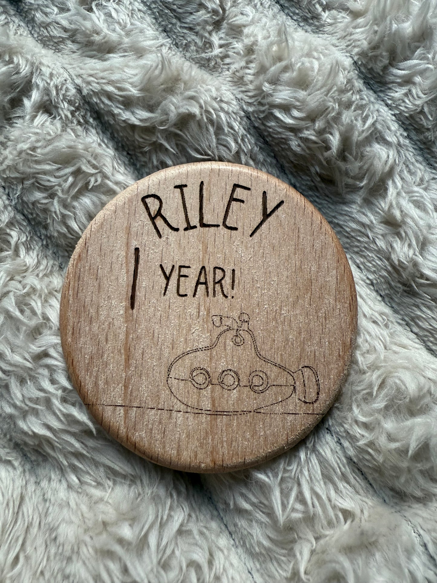 Personalised Month By Month Milestone Wooden Tiles | Newborn Gifts