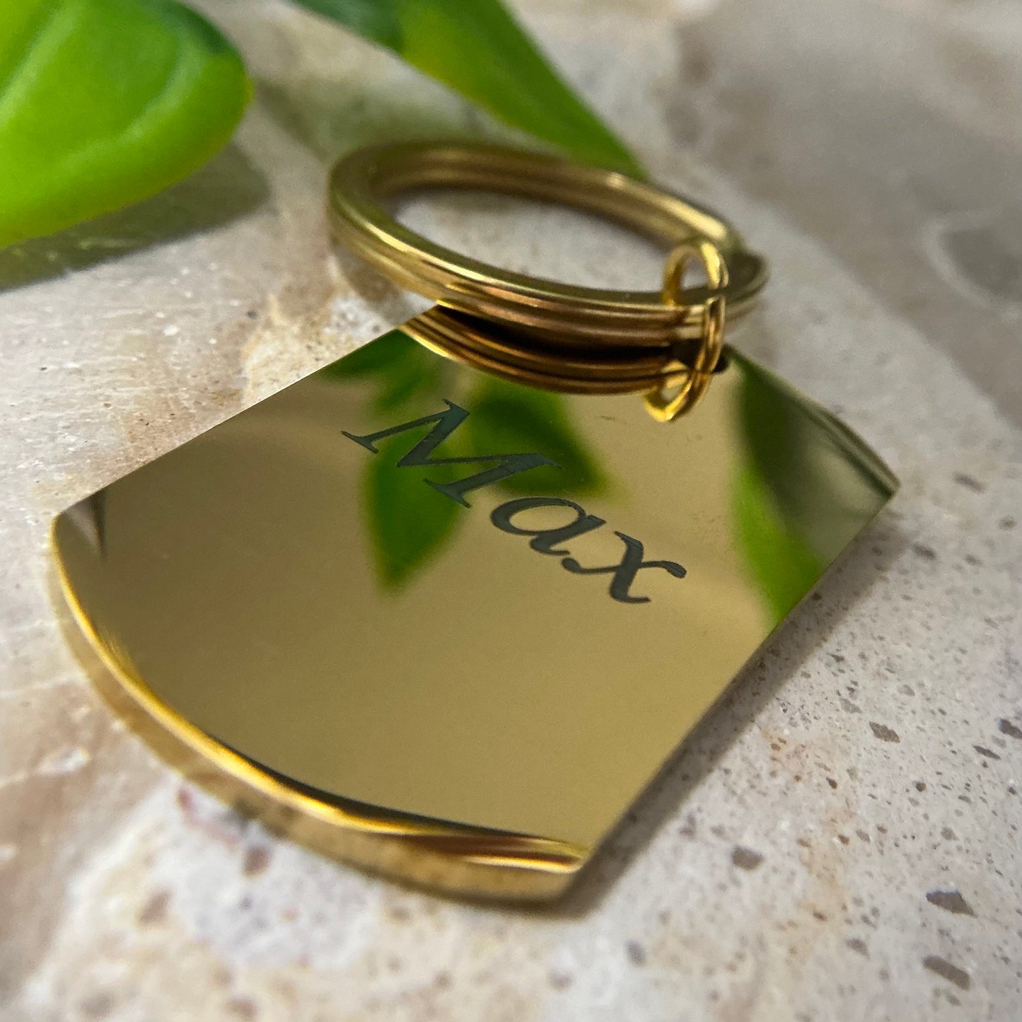 Pawprint Engraved - Dogtag Shaped Keychain | Pet Keepsakes