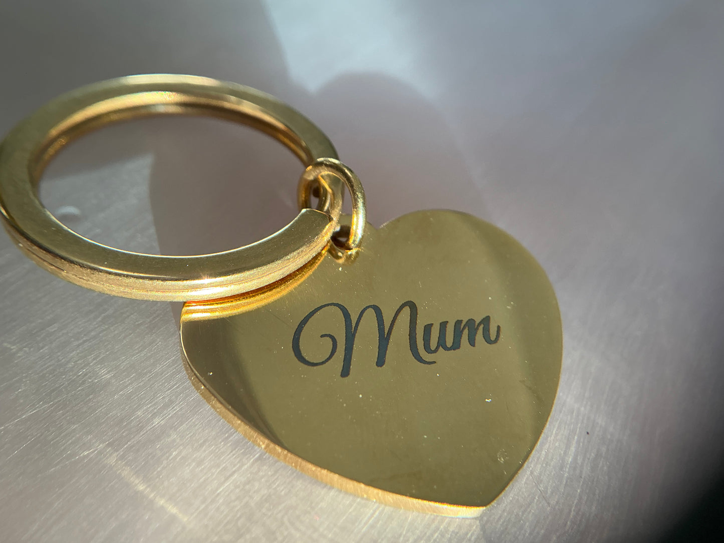 Heart Keychain | Personalised Engraved Keepsakes