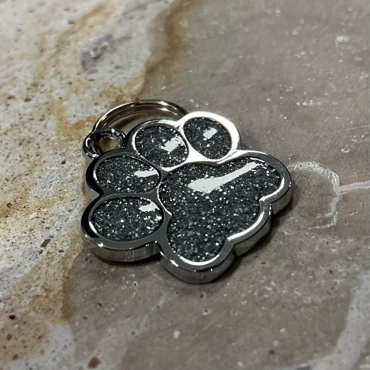 Coloured Glitter Paw Nametag | Custom Pet Accessories
