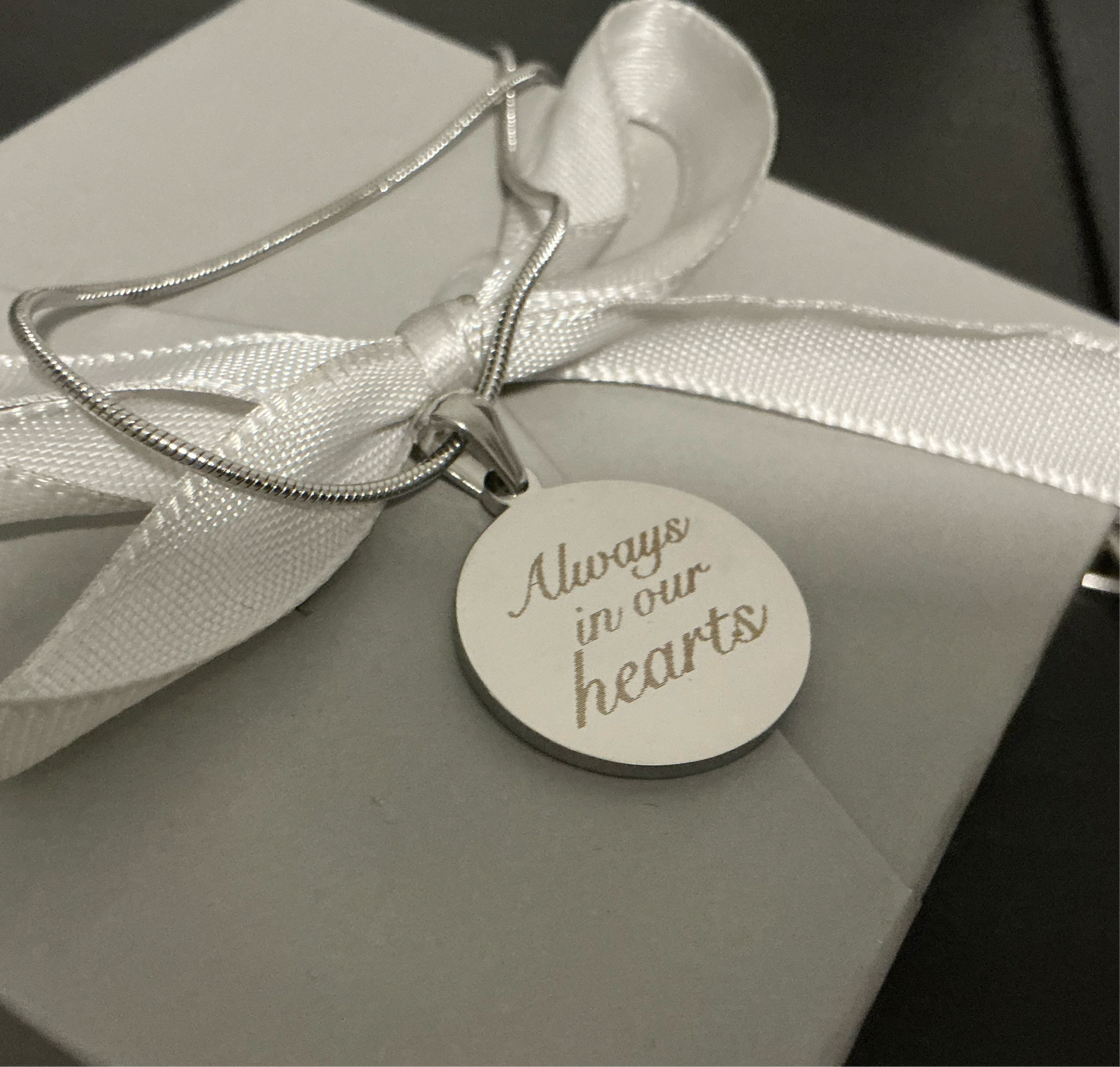Circle Pendant Necklace | Engraved Keepsakes