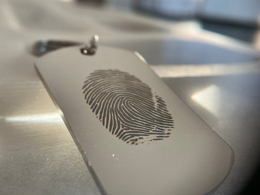Dog Tag Shaped Keychain